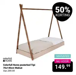 Van Asten BabySuperstore Colorfull Home peuterbed Tipi Walnut aanbieding