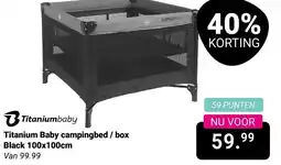 Van Asten BabySuperstore Titanium Baby campingbed/box Black aanbieding