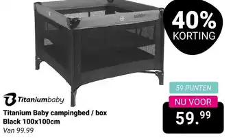 Van Asten BabySuperstore Titanium Baby campingbed/box Black aanbieding