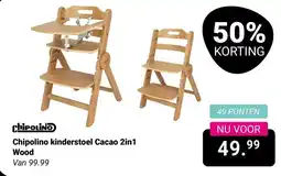 Van Asten BabySuperstore Chipolino kinderstoel Cacao 2in1 Wood aanbieding