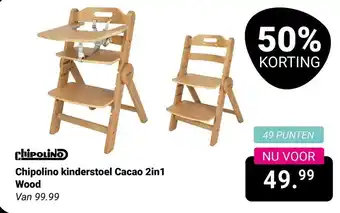Van Asten BabySuperstore Chipolino kinderstoel Cacao 2in1 Wood aanbieding