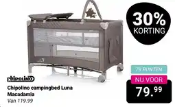 Van Asten BabySuperstore Chipolino campingbed Luna Macadamia aanbieding