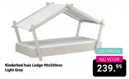 Van Asten BabySuperstore Kinderbed huis Lodge Light Grey aanbieding