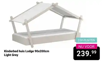 Van Asten BabySuperstore Kinderbed huis Lodge Light Grey aanbieding