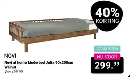 Van Asten BabySuperstore Novi at home kinderbed Julia Walnut aanbieding