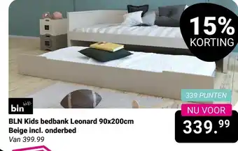 Van Asten BabySuperstore BLN Kids bedbank Leonard Beige aanbieding