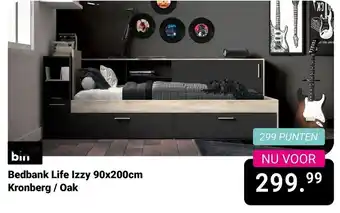 Van Asten BabySuperstore Bedbank Life Izzy Kronberg / Oak aanbieding