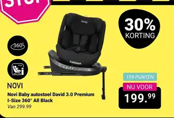 Van Asten BabySuperstore Novi Baby autostoel David 3.0 Premium I-Size 360° All Black aanbieding