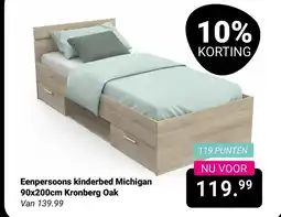 Van Asten BabySuperstore Eenpersoons kinderbed Michigan Kronberg Oak aanbieding