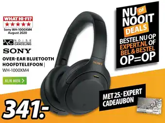 Expert SONY OVER-EAR BLUETOOTH HOOFDTELEFOON  | WH-1000XM4 aanbieding