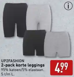 ALDI UP2FASHION 2-pack korte leggings aanbieding