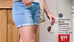 ALDI UP2FASHION Denim joggshorts aanbieding