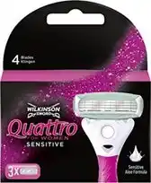 Bol.com Lames de rasoir Wilkinson sensibles Quattro pour femmes – 3 lames de recharge aanbieding