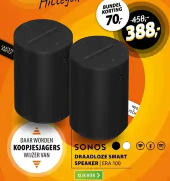 Expert Sonos draadloze smart speaker era 100 aanbieding