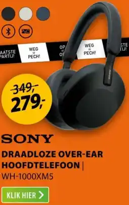 Expert SONY Draadloze over-ear hoofdtelefoon aanbieding