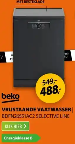 Expert Beko Vrijstaande vaatwasser aanbieding