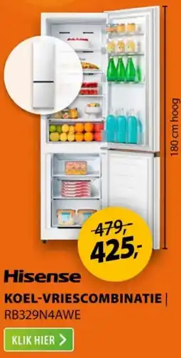 Expert Hisense Koel-vriescombinatie aanbieding