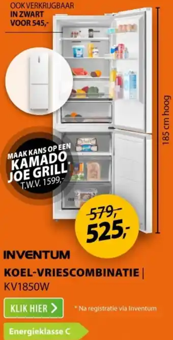 Expert INVENTUM Koel-vriescombinatie aanbieding