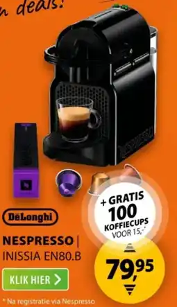Expert DeLonghi Nespresso aanbieding