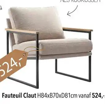 Pronto wonen Fauteuil Claut aanbieding