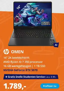 Paradigit hp OMEN aanbieding