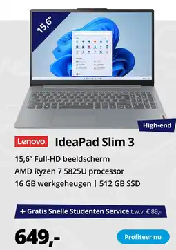 Paradigit Lenovo IdeaPad Slim 3 aanbieding