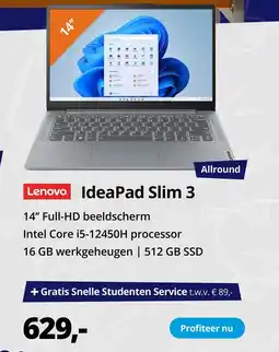 Paradigit Lenovo IdeaPad Slim 3 aanbieding