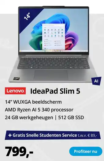Paradigit Lenovo IdeaPad Slim 5 aanbieding