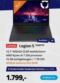 Paradigit Lenovo Legion 5 15AKP10 aanbieding