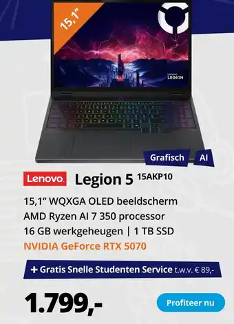 Paradigit Lenovo Legion 5 15AKP10 aanbieding