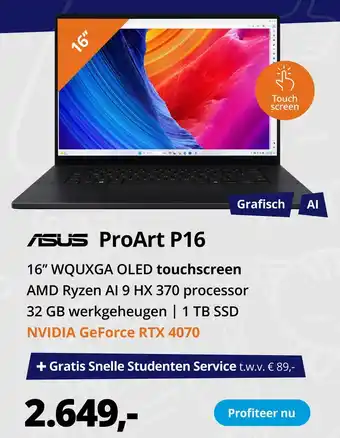 Paradigit ASUS ProArt P16 aanbieding