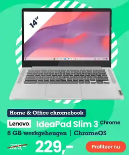 Paradigit Lenovo IdeaPad Slim 3 Chrome 8 GB werkgeheugen | ChromeOS aanbieding