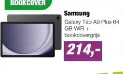 EP Galaxy Tab A9 Plus 64 GB WiFi + bookcovergrijs aanbieding