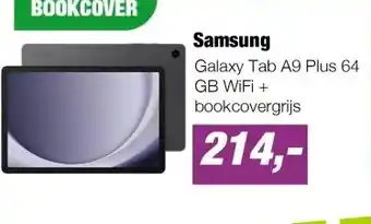 EP Galaxy Tab A9 Plus 64 GB WiFi + bookcovergrijs aanbieding