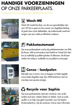 Bouwhof HANDIGE VOORZIENINGEN OP ONZE PARKEERPLAATS. aanbieding