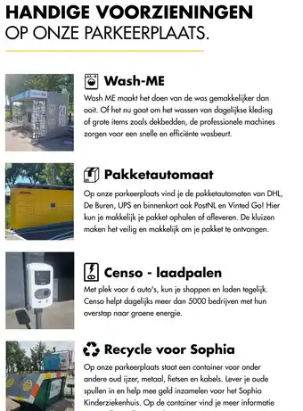 Bouwhof HANDIGE VOORZIENINGEN OP ONZE PARKEERPLAATS. aanbieding