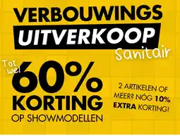Bouwhof VERBOUWINGS UITVERKOOP Sanitair aanbieding