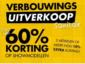 Bouwhof VERBOUWINGS UITVERKOOP Sanitair aanbieding