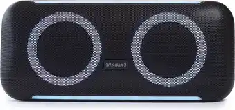 Bol.com Artsound Lightbeats L Draadloze Bluetooth Speaker met partylights zwart aanbieding