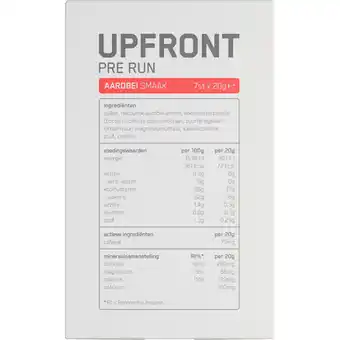 Albert Heijn Upfront Pre run aardbei smaak aanbieding