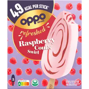 Albert Heijn Oppo Brothers Refreshed raspberry coulis swirl aanbieding