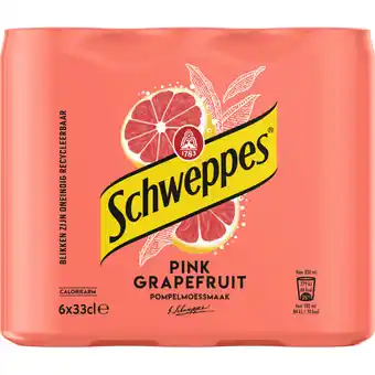 Albert Heijn Schweppes Pink grapefruit 6-pack aanbieding