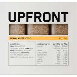Albert Heijn Upfront Granola reep honing smaak aanbieding