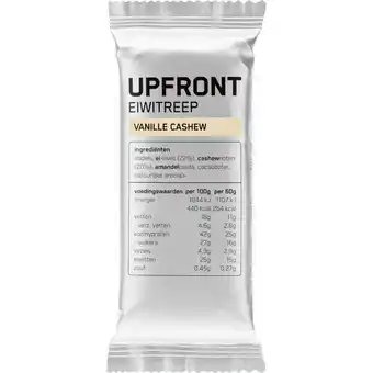 Albert Heijn Upfront Eiwitreep vanille cashew aanbieding