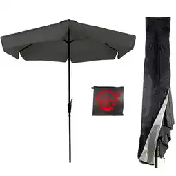 ANWB Cuhoc Parasol Grijs 3m + Redlabel Parasolhoes Antraciet aanbieding