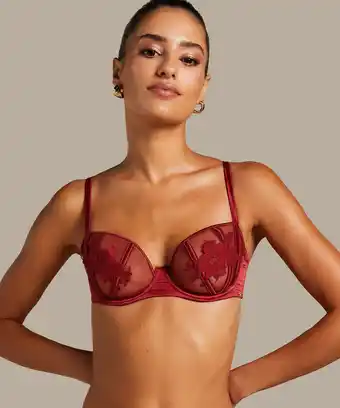 Hunkemoller Hunkemöller Niet-voorgevormde beugel bh Ember Rood aanbieding