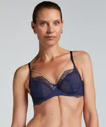 Hunkemoller Hunkemöller Niet-voorgevormde beugel bh Pearlene Blauw aanbieding