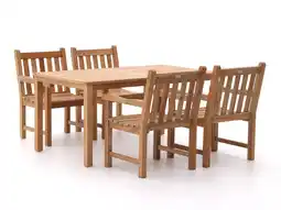 Kees Smit Sunyard Wales/Liverpool 160cm dining tuinset 5-delig aanbieding