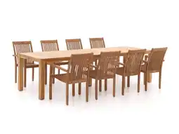 Kees Smit Sunyard Jakarta/Oxford 300cm dining tuinset 9-delig stapelbaar aanbieding