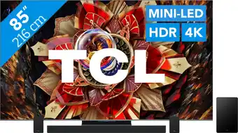Coolblue TCL 85 QD Mini-led C9K 4K (2025) + TCL Q85H PRO aanbieding